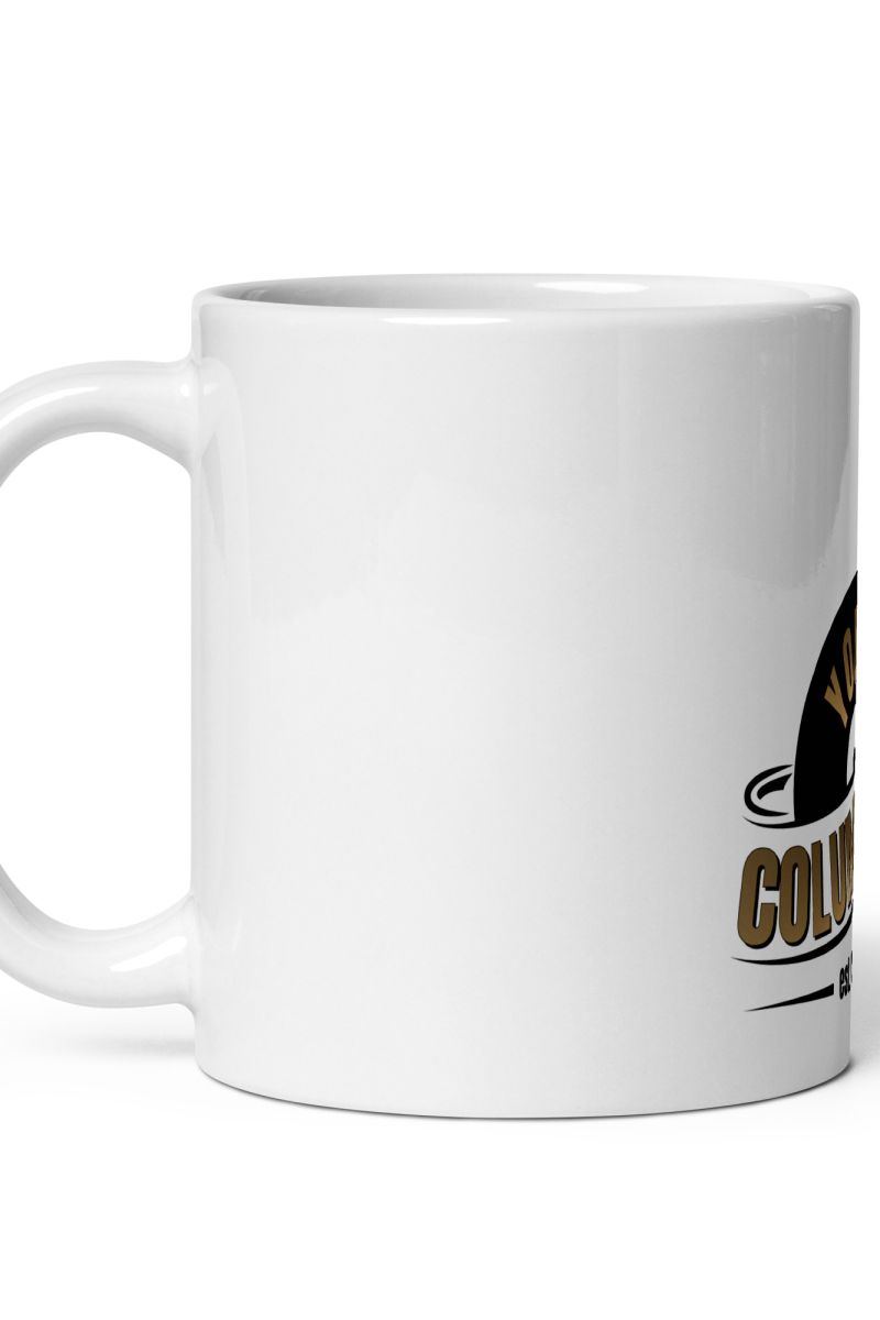White glossy mug